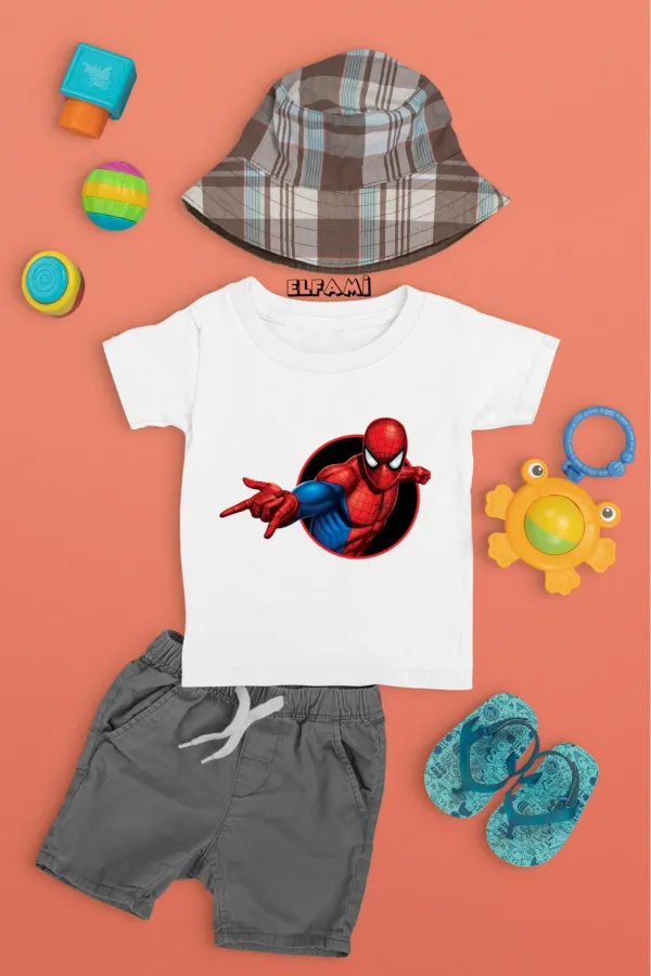 T-shirt imprimé Spider-Man pour fille/garçon