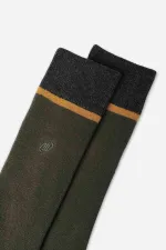 Chaussettes simples en coton éponge kaki pour homme, de fabrication égyptienne