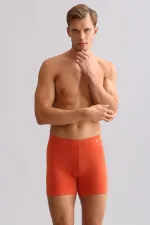 Mısırlı BAMBU ZEUS LUXURY Regular Fit Metal Armalı Long Boxer Pas Kırmızı