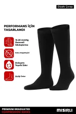 Mısırlı Unisex Mikrofiber Özel Sıkılaştırıcı Teknolojiyle Uçuş Ve Pilot Çorabı Siyah