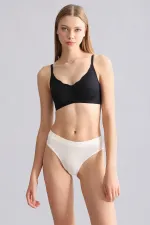 Mısırlı Modal By TENCEL HERA Gizli Lastikli Brazillian 3'Lü Külot Siyah/Beyaz/Ten