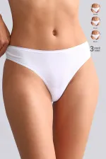 Mısırlı Modal By TENCEL HERA Brief İnce Lastikli 3'Lü Slip Külot Beyaz