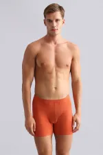 Mısırlı BAMBOO ZEUS Regular Fit Long Boxer Shorts Rust Red