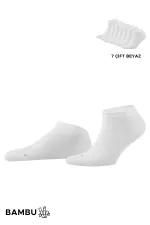 Chaussettes blanches unisexes égyptiennes en bambou, lot de 7.