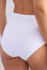 Mısırlı Laser Cut Mid-Waist Hipster Panties White