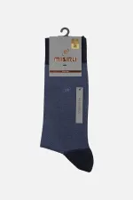 Chaussettes d'été simples mercerisées pour hommes, bleu marine, de style égyptien