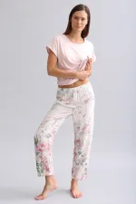 Bas de pyjama tissé pour femme égyptienne, rose