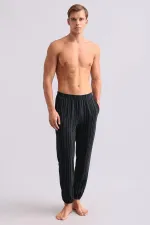 Pantalon de jogging en bambou noir pour homme, style égyptien