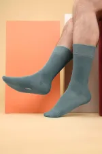 Mısırlı Erkek Bambu Tekli Soket Çorap Pastel Mavi
