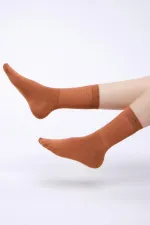 Mısırlı Kadın Modal Tekli Soket Çorap Kiremit