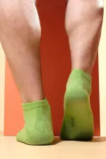 Mısırlı Erkek Pamuklu Tekli Yazlık Patik Çorap Yeşil