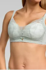Soutien-gorge fantôme bleu avec détails en dentelle