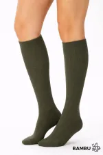 Unisex Bamboo Flight and Pilot Knee-High Socks with Special Strengthening Technology, Khaki Unisex Bamboo Flight and Pilot Knee-High Socks with Special Strengthening Technology, Khaki