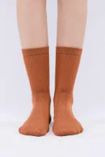 Mısırlı Kadın Modal Tekli Soket Çorap Kiremit