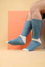 Chaussettes simples en laine d'alpaga pour homme, turquoise, d'origine égyptienne