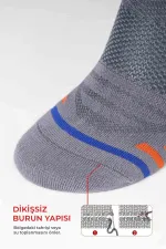 Mısırlı Unisex BAMBU HIGH PERFORMANCE Atletik 6 Çift Patik Çorap Çok Renkli