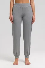 Mısırlı Kadın Kaşkorse Jogger Pantolon Gri Melanj