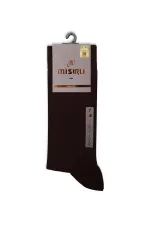 Mısırlı Erkek Organik Pamuklu Tekli Soket Çorap Kahverengi