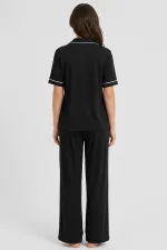 Mısırlı Kadın Modal Pijama Takım Siyah