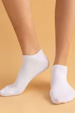 ORGANİK PAMUKLU Erkek Kutulu 7 Çift Patik Çorap Beyaz