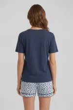 Egyptian Women's Printed Shorts Set Matte Blue Egyptian Women's Printed Shorts Set Matte Blue