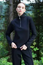 Ensemble de survêtement noir à manches longues pour femme, style égyptien