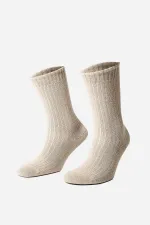 Chaussettes courtes en cachemire égyptien pour homme, 2 paires, noir/beige