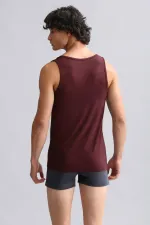 Mısırlı Modal By TENCEL HERCULES Slim Fit Basic Atlet Bordo
