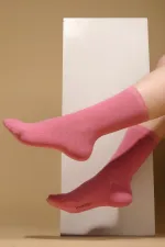 Chaussettes roses en coton biologique égyptien pour femmes