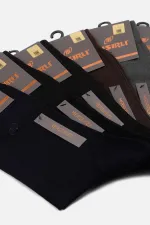 Mısırlı Erkek Merserize Kutulu 6 Çift NAKIŞLI Süper İnce Soket Çorap Çok Renkli