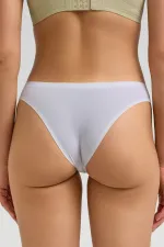 Mısırlı Lazer Kesim Dayanıklı Kenar Brazilian Külot Beyaz