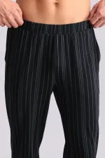 Pantalon de jogging en bambou noir pour homme, style égyptien