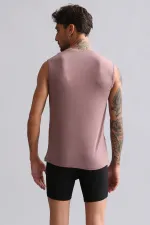 Mısırlı Modal By TENCEL HERCULES Slim Fit Bisiklet Yaka Sporcu Atlet / T-Shirt Lavender