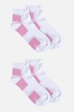 Mısırlı Unisex Coolmax 2 Çift Özel Paketli Kısa Konç Çorap Beyaz