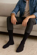Chaussettes ergonomiques à une seule chaussette en modal pour homme, marron, de fabrication égyptienne