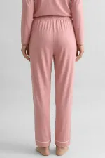 Mısırlı Kadın Bambu Beli Lastikli  Pijama Alt Toz Pembe