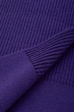 Ensemble écharpe et bonnet unisexe en laine égyptienne - Roseluis violet