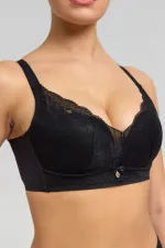 Soutien-gorge fantôme noir avec détails en dentelle