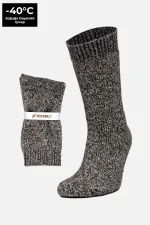 Mısırlı Erkek Norweger Merino Yünü Kışlık Tekli Soket Bot Çorabı Kahverengi