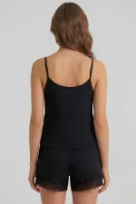 Egyptian Women's Viscose Shorts Set Black Egyptian Women's Viscose Shorts Set Black