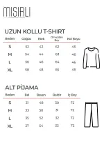 Kış Temalı Kadın Pijama Takımı Lacivert