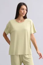 Mısırlı Kadın Bambu Tişört Adaçayı Yeşili