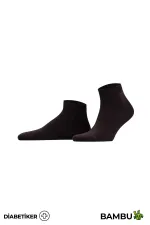 Chaussettes unisexes en bambou pour diabétiques, marron