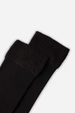 Mısırlı Erkek Modal Tekli DİABETİKER Lastiksiz Uzun Soket Çorap Kahverengi