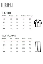 Pamuklu Kısa Kollu Tişört Pantolon Takım Beyaz