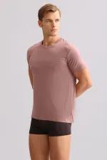 Mısırlı ORGANIC Pamuklu ZEUS LUXURY Regular Fit Bisiklet Yaka Fanila / T-Shirt Lavender