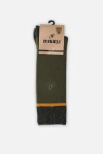 Chaussettes simples en coton éponge kaki pour homme, de fabrication égyptienne