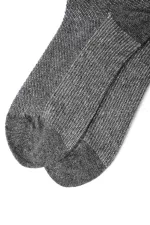 Mısırlı Erkek Kuzu Yünü (Lambswool) Tekli Soket Çorap Füme