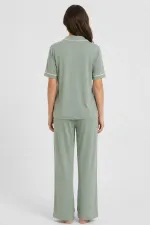 Egyptian Women's Modal Pajama Set, Light Green