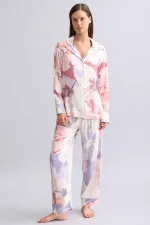 Mısırlı Kadın Bambu Pijama Altı Koyu Lila